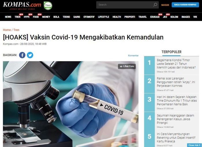 Benarkah Vaksin Bisa Menyebabkan Kemandulan? Cek Faktanya