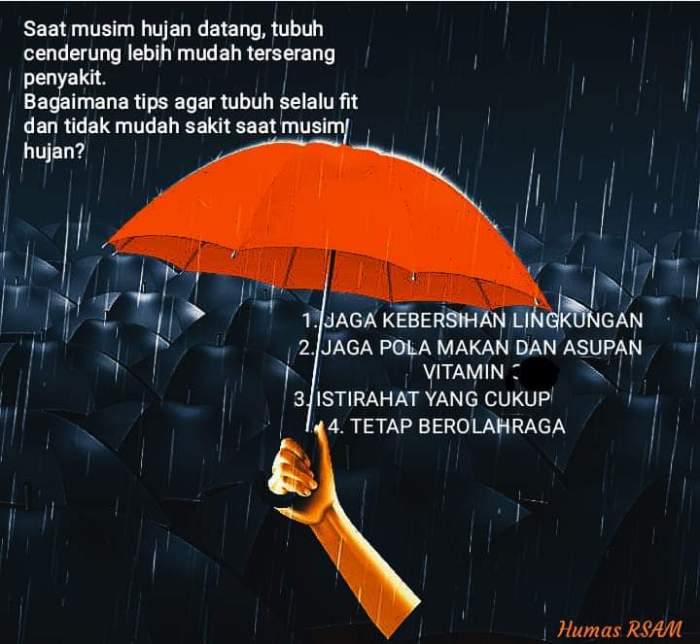 Tips Kesehatan Keluarga di Musim Hujan