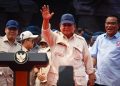 Prabowo Hadir di Peringatan Hari Buruh Monas 1 Mei