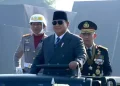 Prabowo Memimpin Upacara HUT ke-80 Bhayangkara di Cikeas